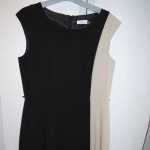 Calvin Klein Black & Beige sleeveless dress  US12